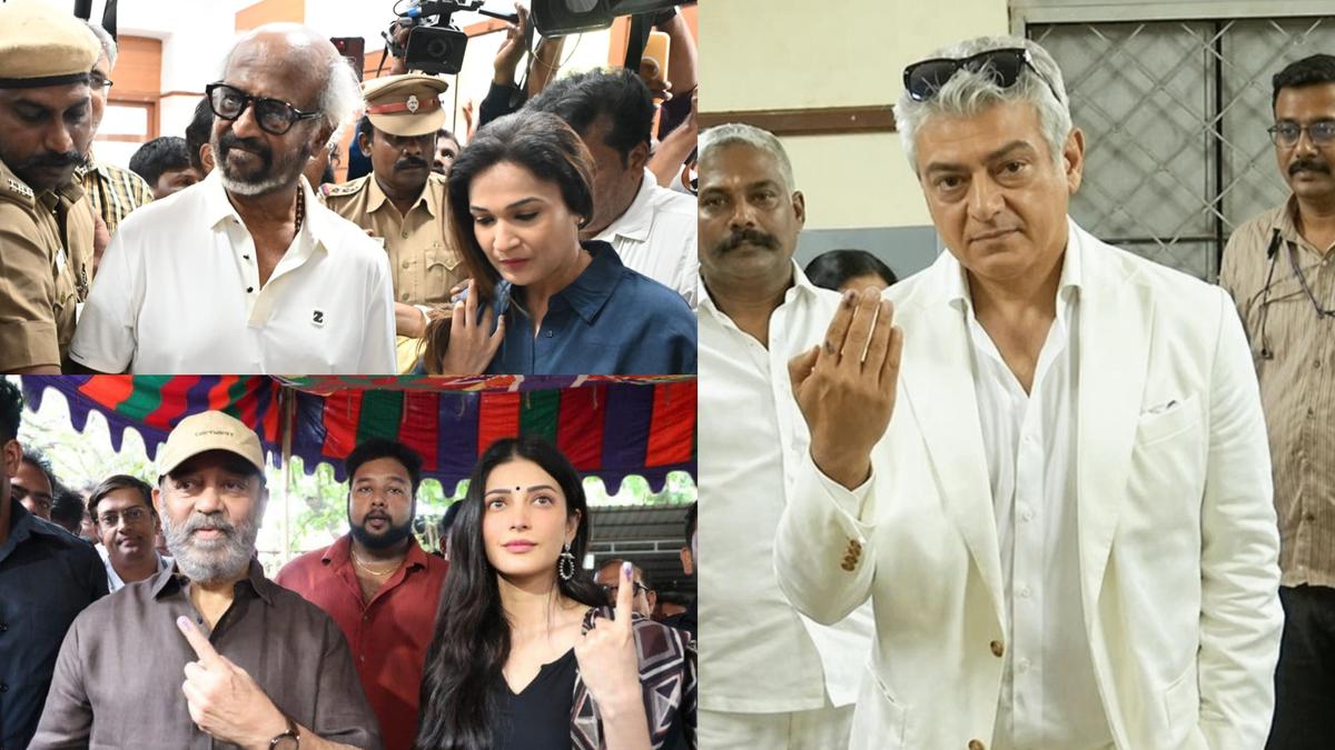 Tamil Nadu elections 2026 | Rajinikanth, Kamal Haasan, Ajith Kumar and others cast their votes